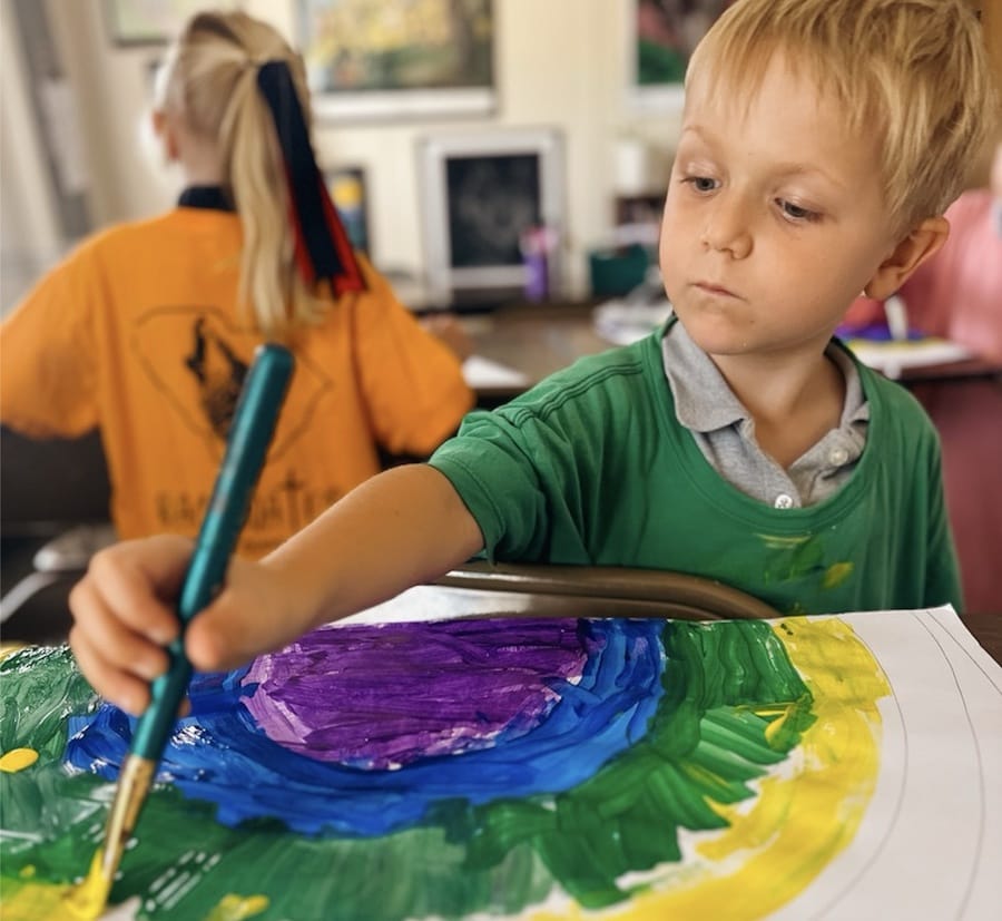 Painting a Rainbow in Class